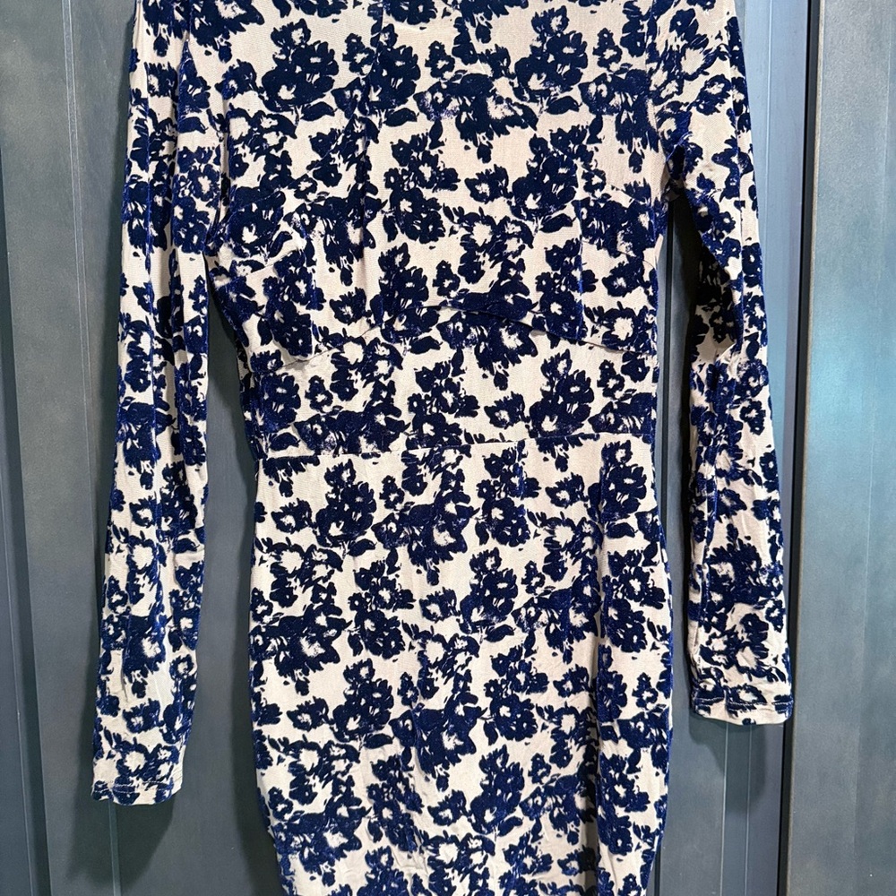 Floral Long Sleeve Bodycon Mini Dress